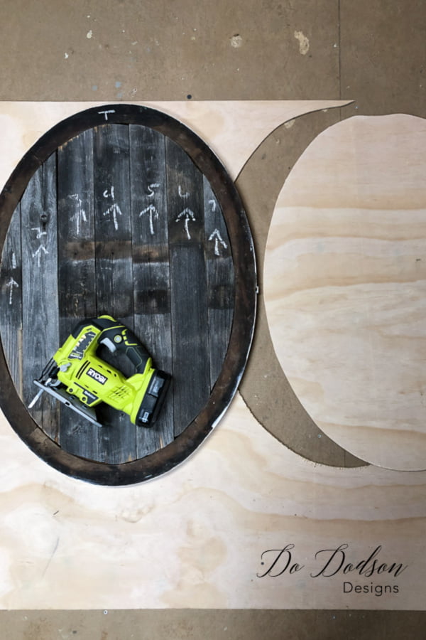 I used 1/8 plywood for the backer to hold the reclaimed wood in the frame of the mirror.