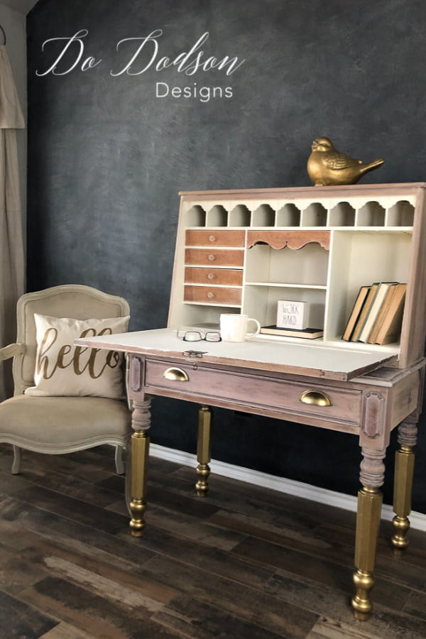 Saving this vintage desk was easy. Just look at all those details.