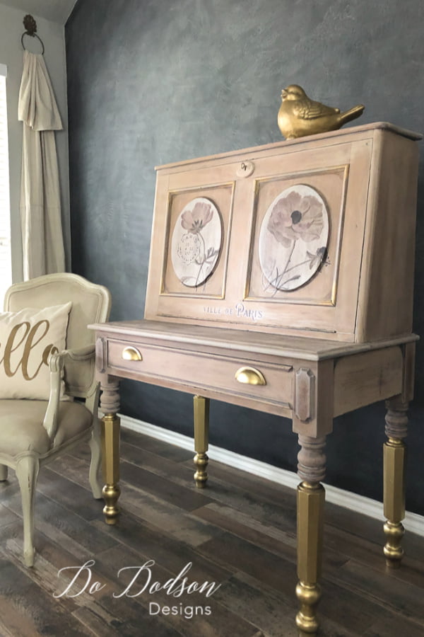 This vintage desk was totally transformed. You should see the before?
