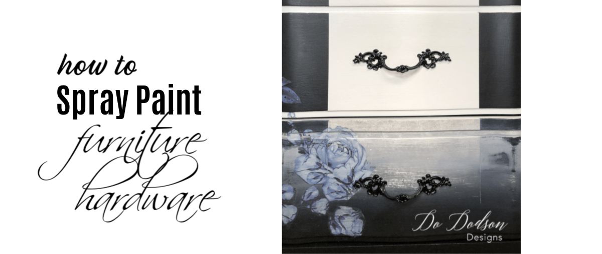 How to spray paint furniture hardware.