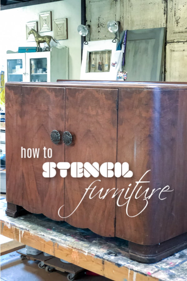How to stencil furniture in two easy steps.