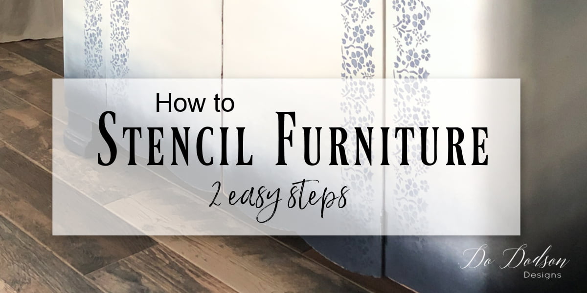Want to learn the quick easy way to stencil furniture? I can show you in two easy steps and the products that will give you a clean design every time!