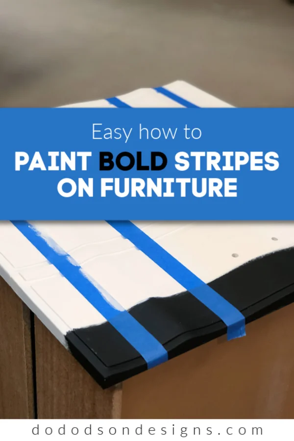 Easy How To Paint Bold Stripes On Furniture