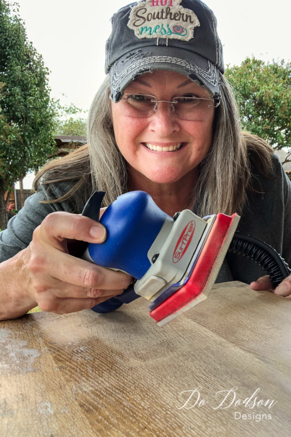 One tool, one project! Where have you been my sexy sanding machine?! Best Sander for wood furniture ever!