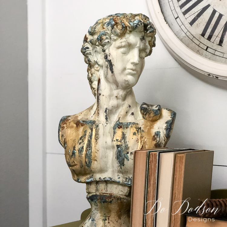 Easy DIY Aged Patina Finish On Bust Of David