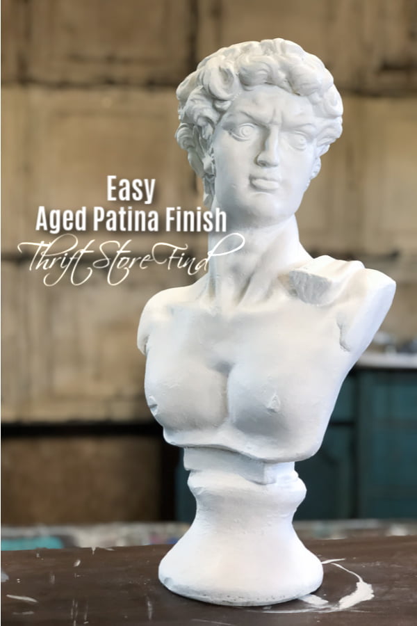 How to easy aged patina finish on a thrift store find.