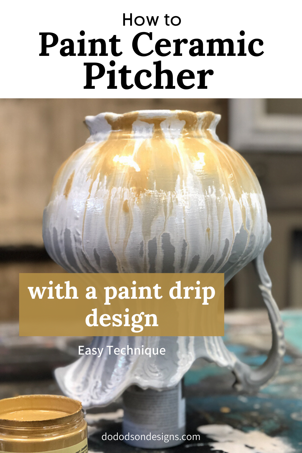 How To Paint A Ceramic Pitcher Quick And Easy