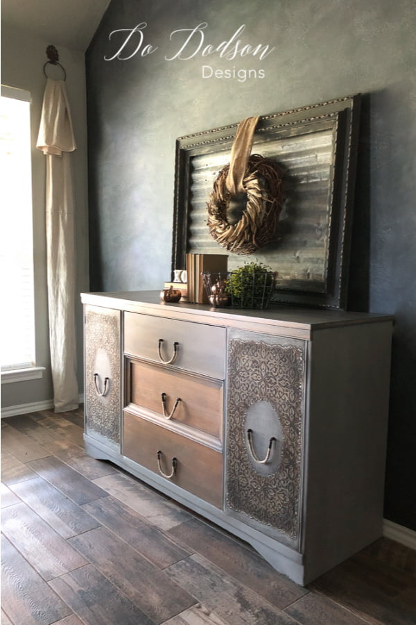 Raised stencils and thrift decor are the perfect combo for unique and usual style. Budget friendly decor doesn't have to look budget friendly.