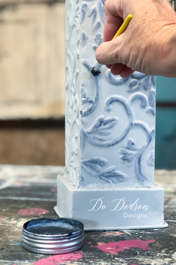 Accenting the details on this candle stick with wax will give it a fresh updated look that matches my style.