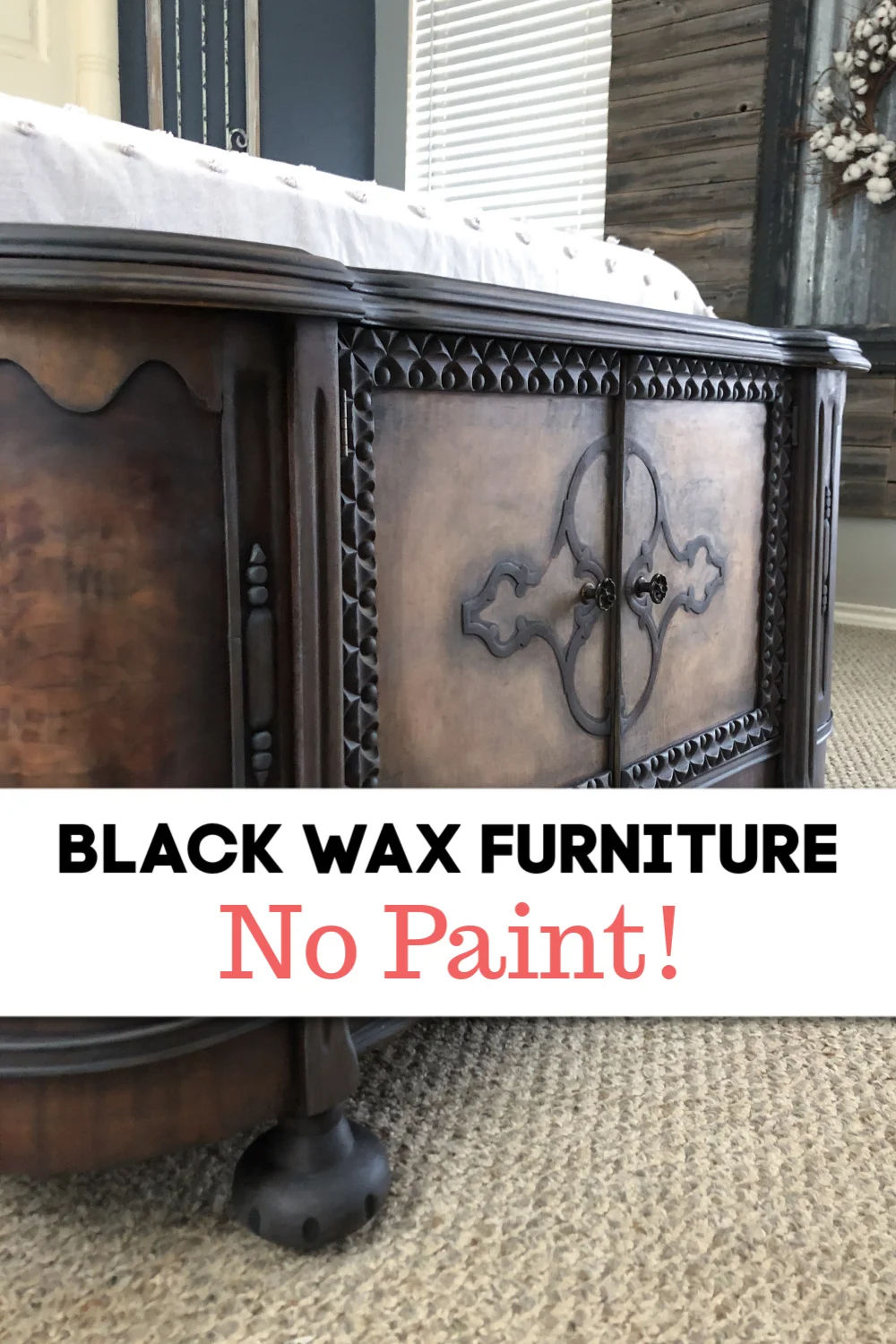 Quick And Easy Black Wax Furniture Makeover