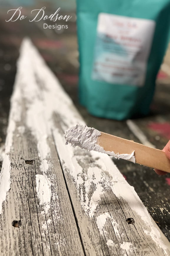 This texture is amazing! I it almost looks like snow on the tiny wooden churches. This will be the best rustic Christmas decor ever!