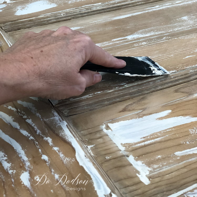 Chippy Paint Technique - Farmhouse Style Pantry Door Makeover