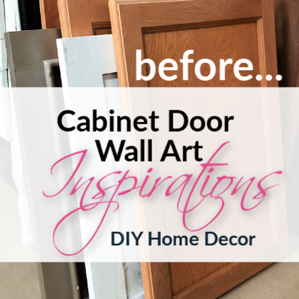 DIY cabinet door wall art