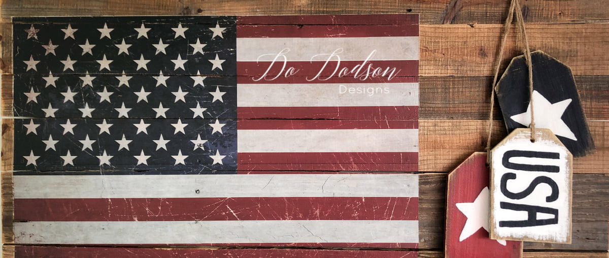 American Flag Pallet Sign