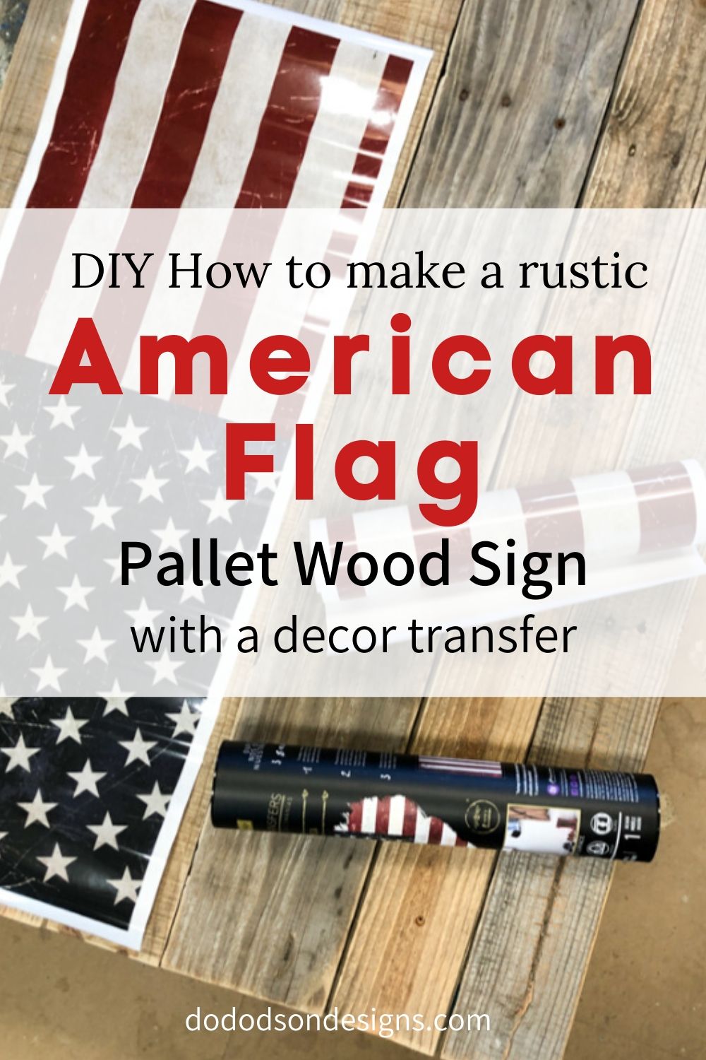 DIY American Flag Pallet Sign - Front Porch Decor