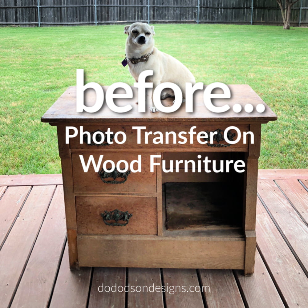 Learn how I created a DIY photo transfer for literally a fraction of the cost of furniture transfers.