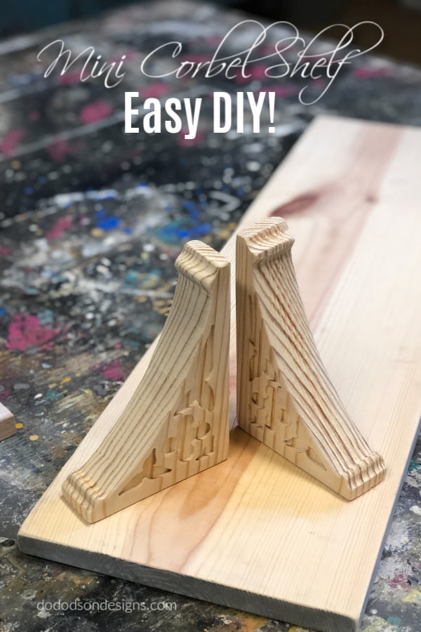 Make this easy DIY mini corbels shelf for your home. Beginner easy!