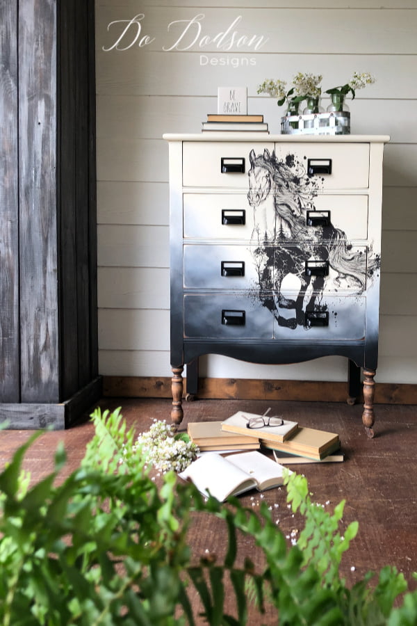 If you haven't tried to add transfers on painted furniture, you're missing out on all the fun.