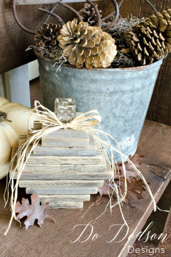 Farmhouse Style DIY Wood Pumpkins