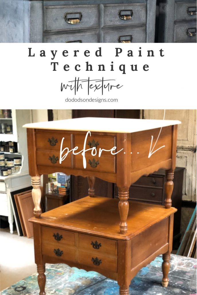 How to get a layered paint with texture. This technique is so easy!