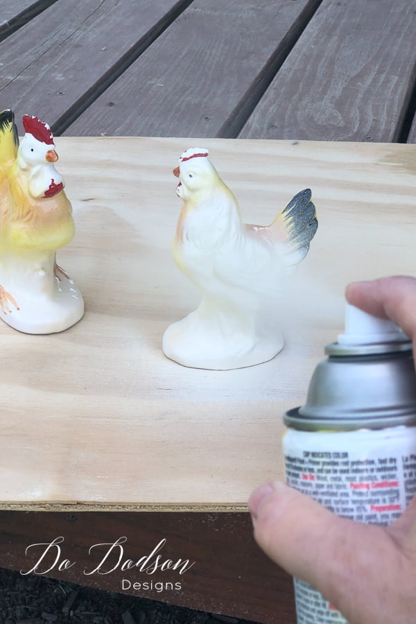 Multiple light coats of spray paint will transform these thrift store finds into amazing farmhouse decor. Budget friendly makeover.