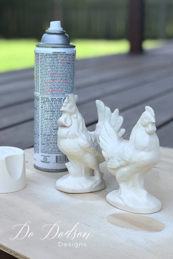 Multiple light coats of spray paint will prevent paint runs and give you a super smooth factory finish. No one will know they are thrift store finds.