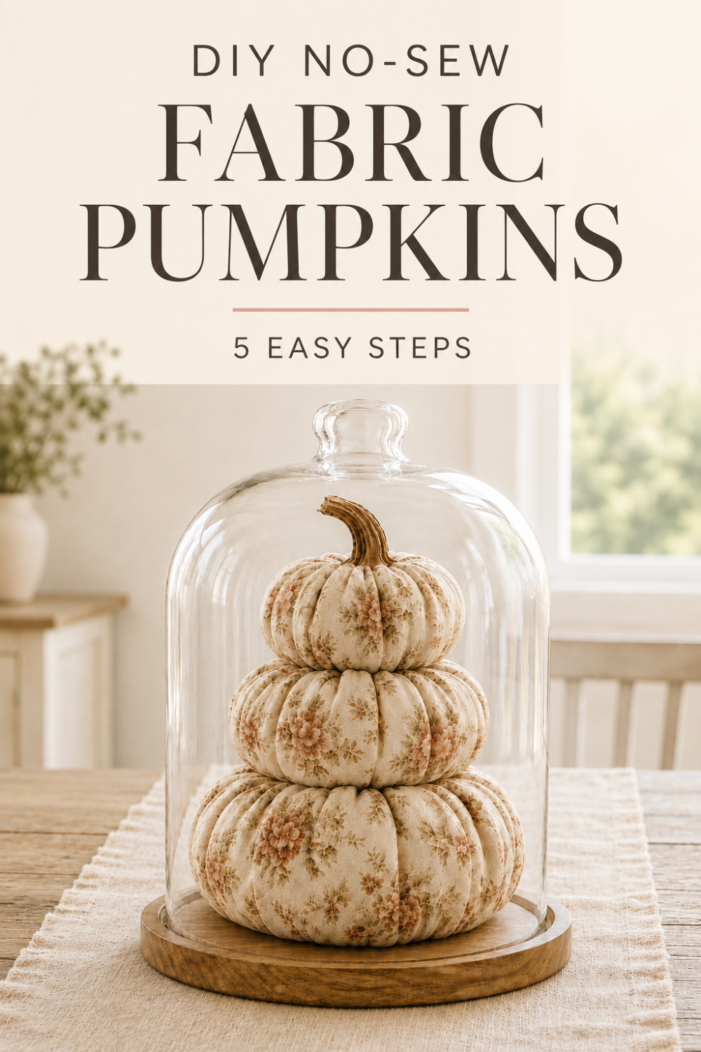 DIY No-Sew Fabric Pumpkins in 5 Easy Steps