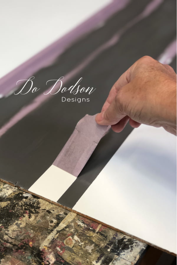 Remove the tape immediately after the second coat to reveal perfect crisp, clean lines every time.