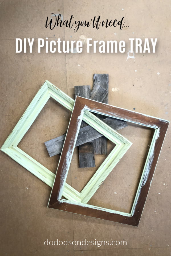 Create a beautiful DIY picture frame tray with a few simple items that you may have lying around right now.
