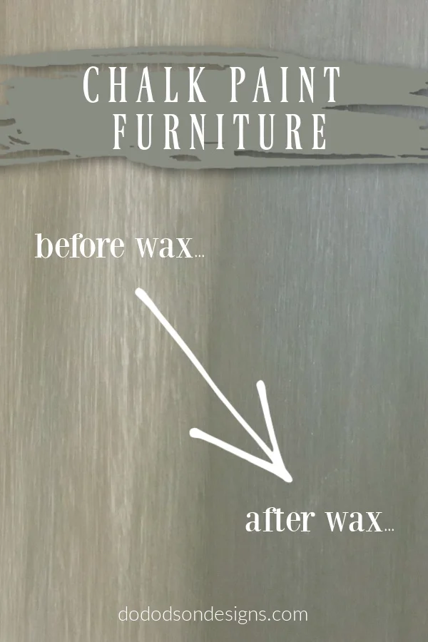 Adding wax over chalk paint on furniture changes everything. Lesson learned...