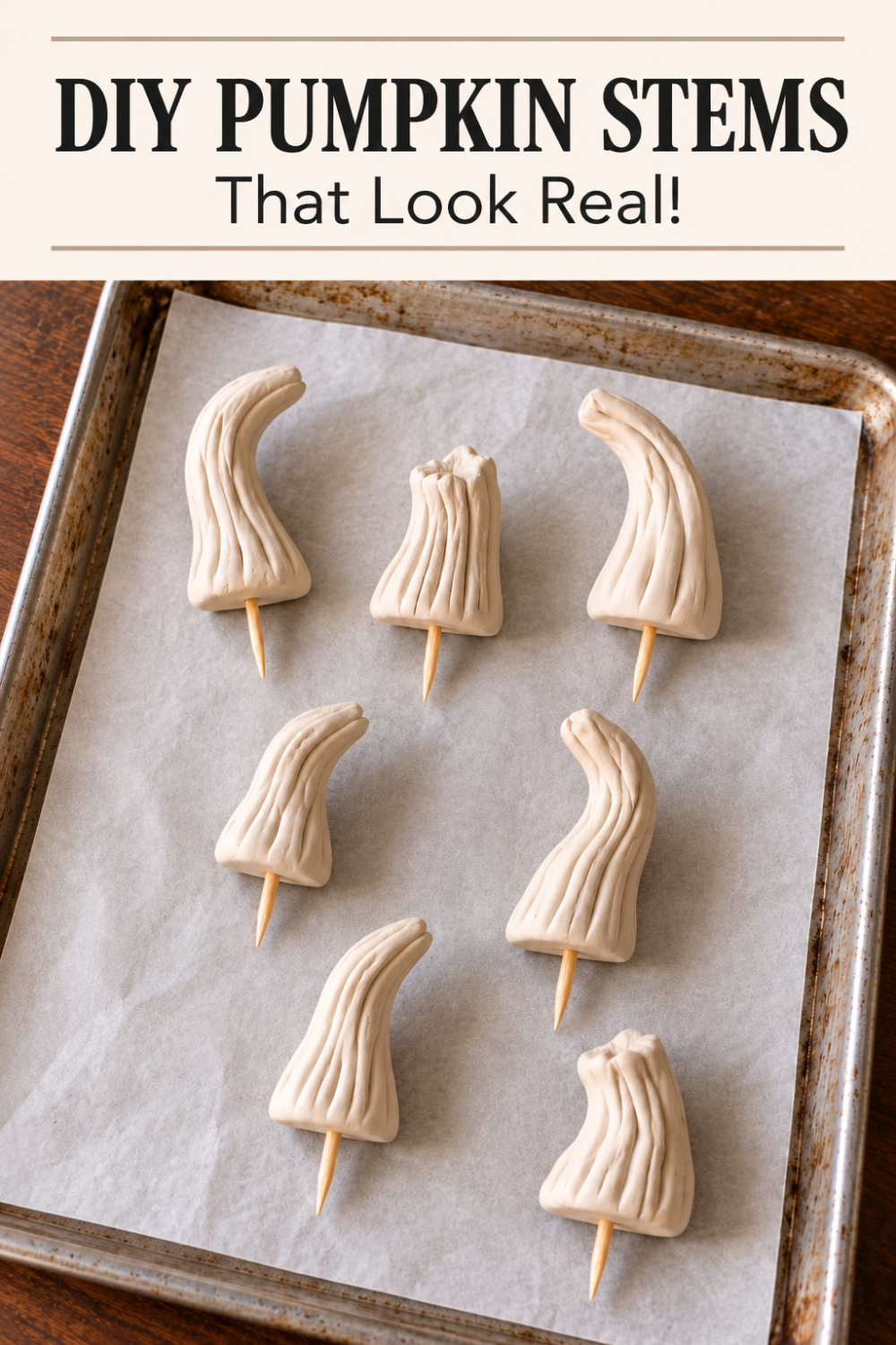 DIY Pumpkin Stems That Look Realistic!