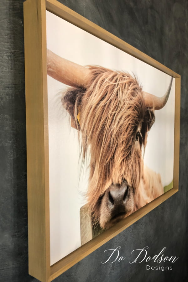 A simple DIY floating frame on your canvas will make a HUGE difference in it's presentation. Learn how to DIY on the blog now where I share step by step instructions.