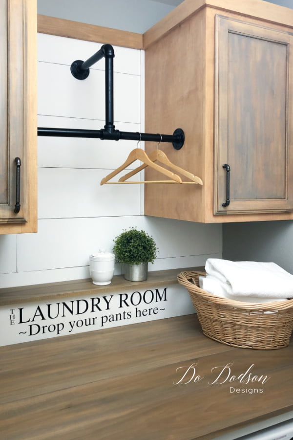 I'm so in L-O-V-E with this DIY laundry room makeover. It couldn't have turned out any better in this small space.