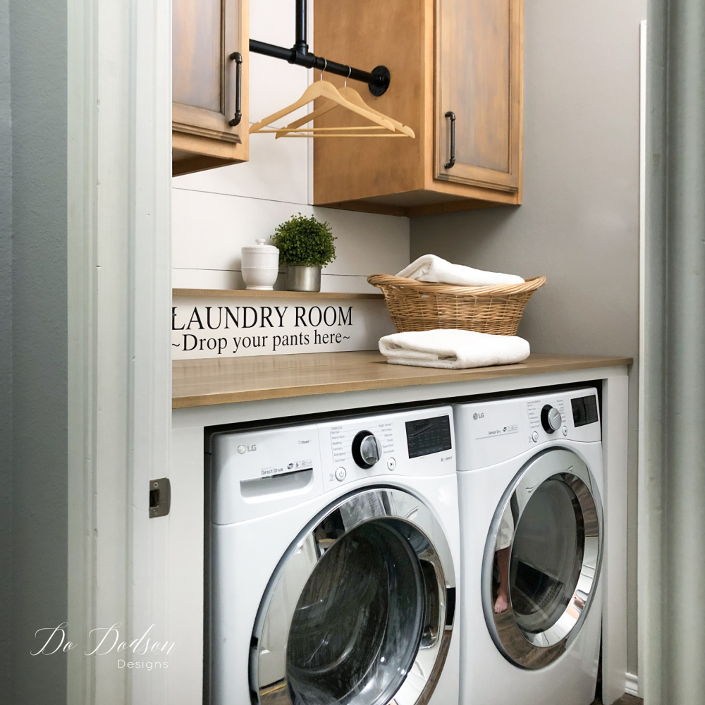 How to Hide Ugly Washing Machine Hookups in Your Laundry Room