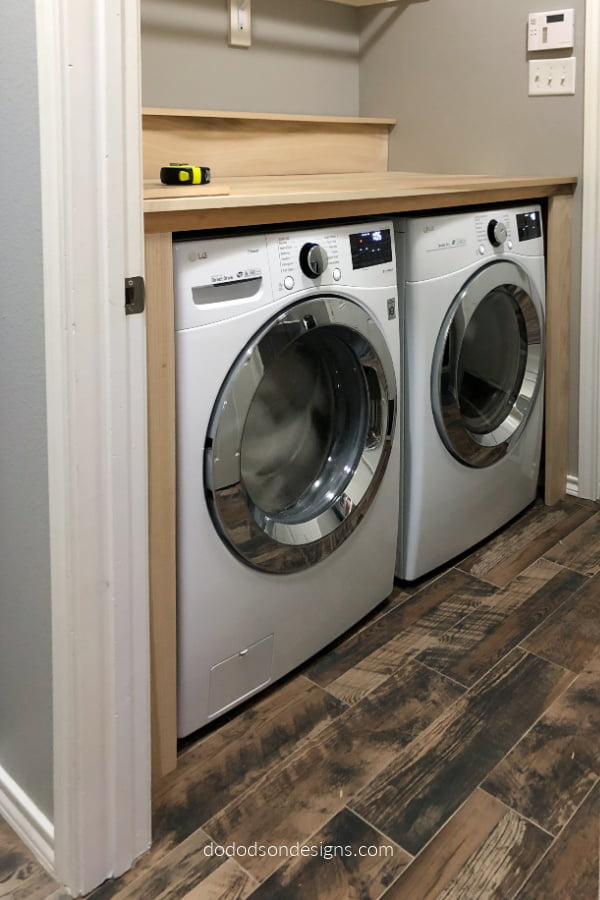 DIY Laundry Room Makeover Folding Station