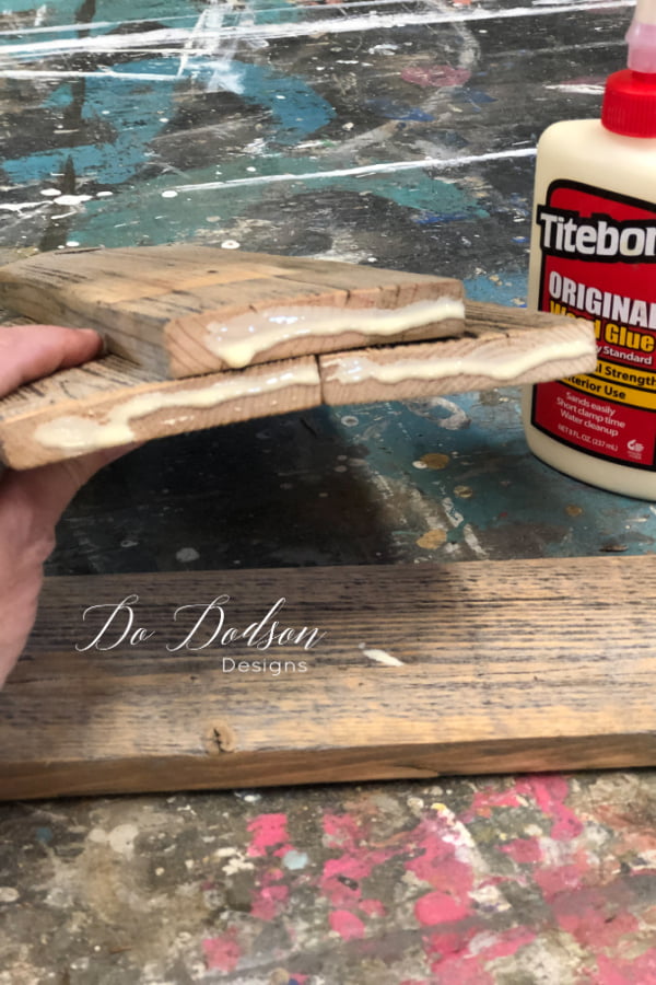 Use a good wood glue to secure the wood together.