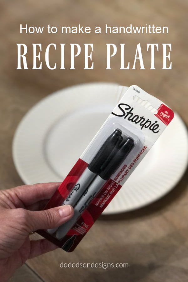 How to make a DIY handwritten recipe plate for a unique one of a kind gift idea.