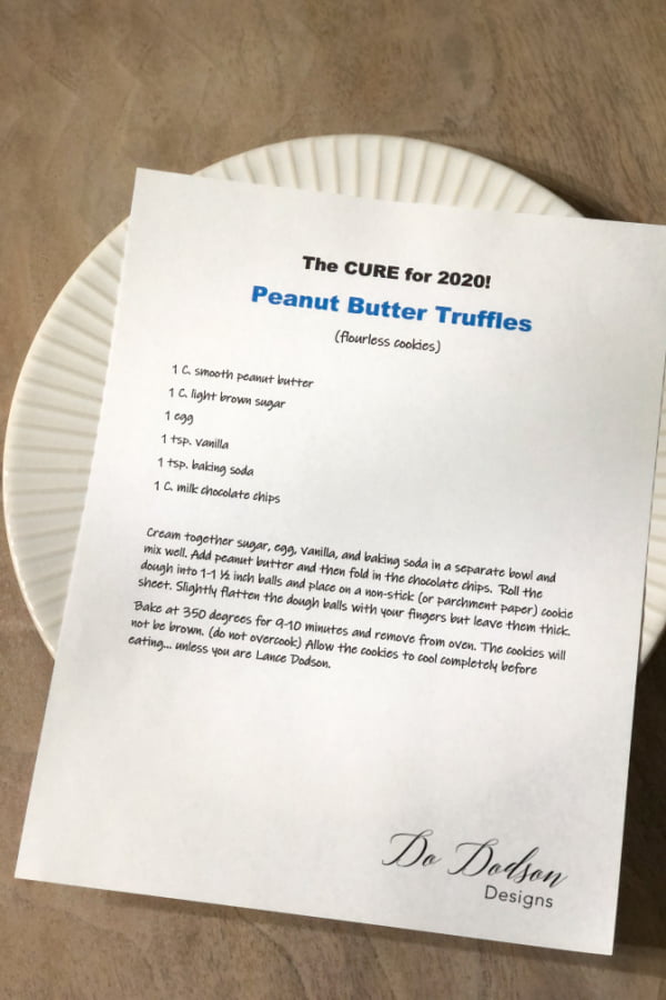 Sharing my recipe that I used on my DIY recipe plate for my son. His favorite cookies!