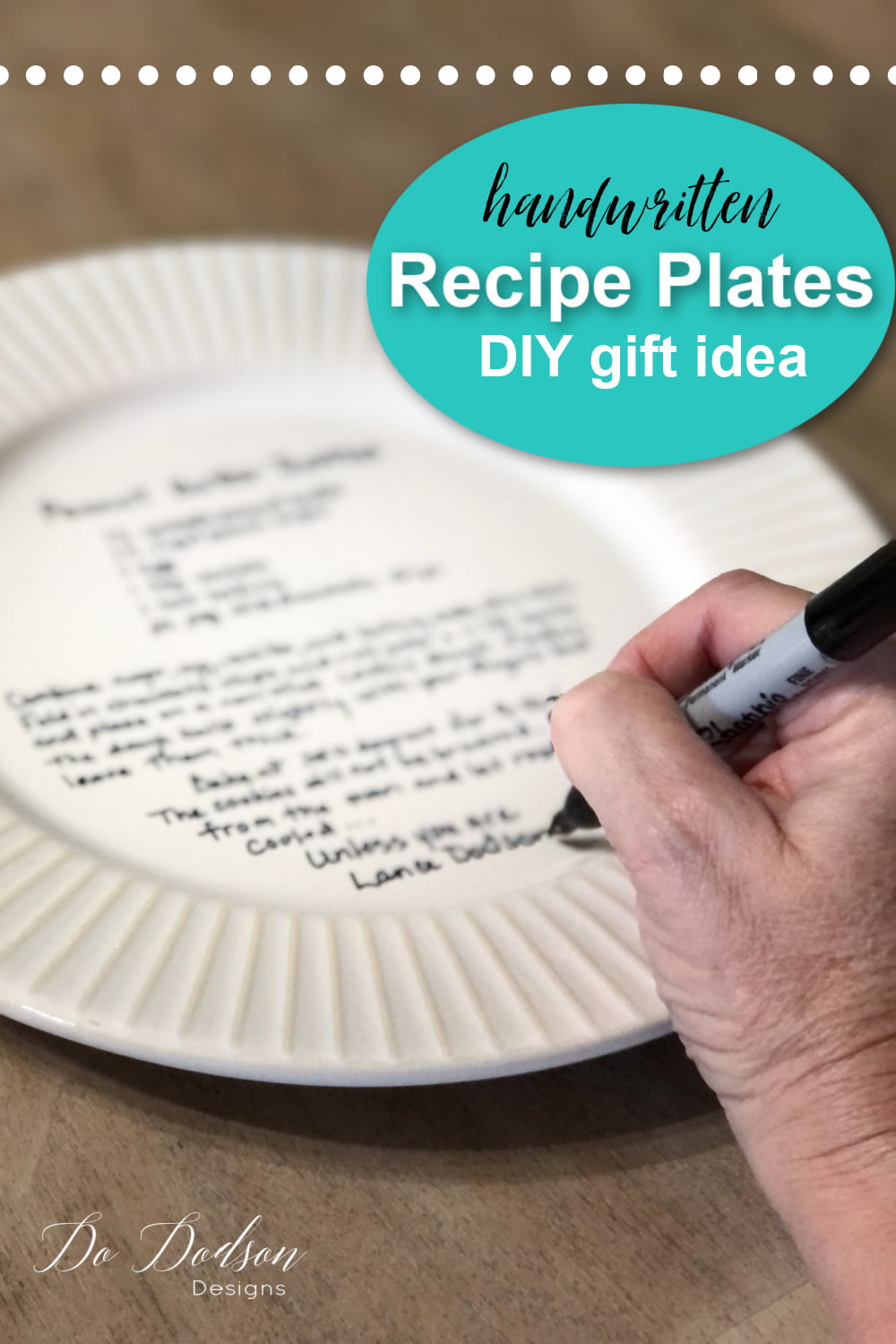 Easy DIY Handwritten Recipe Plate ~ Gift Ideas