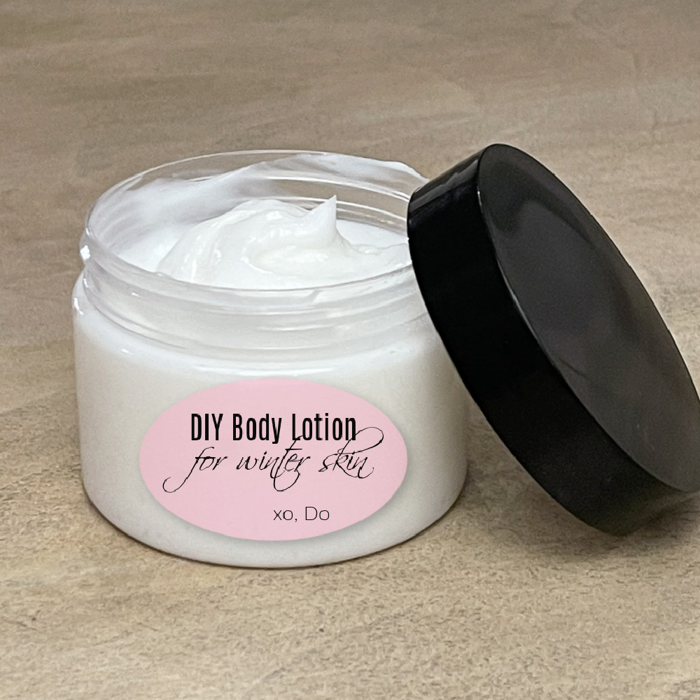 DIY body lotion for dry skin