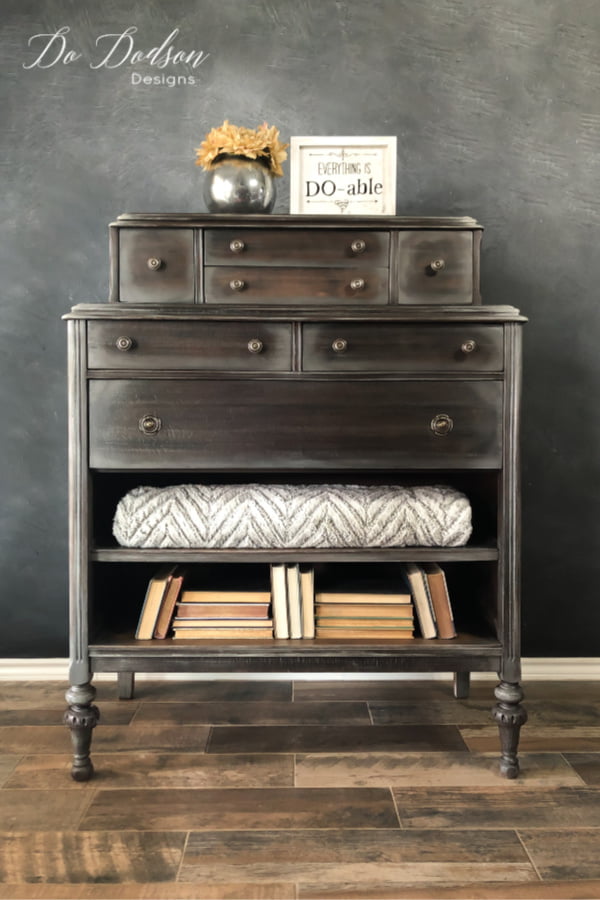 This gentleman's chest was a labor of love! Totally restored with a restoration hardware finish that makes a definite statement.