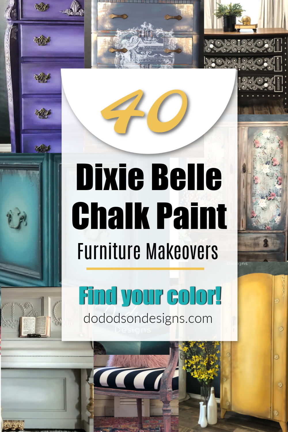 Bold Blue Chalk Painted Nightstand - Girl in the Garage®