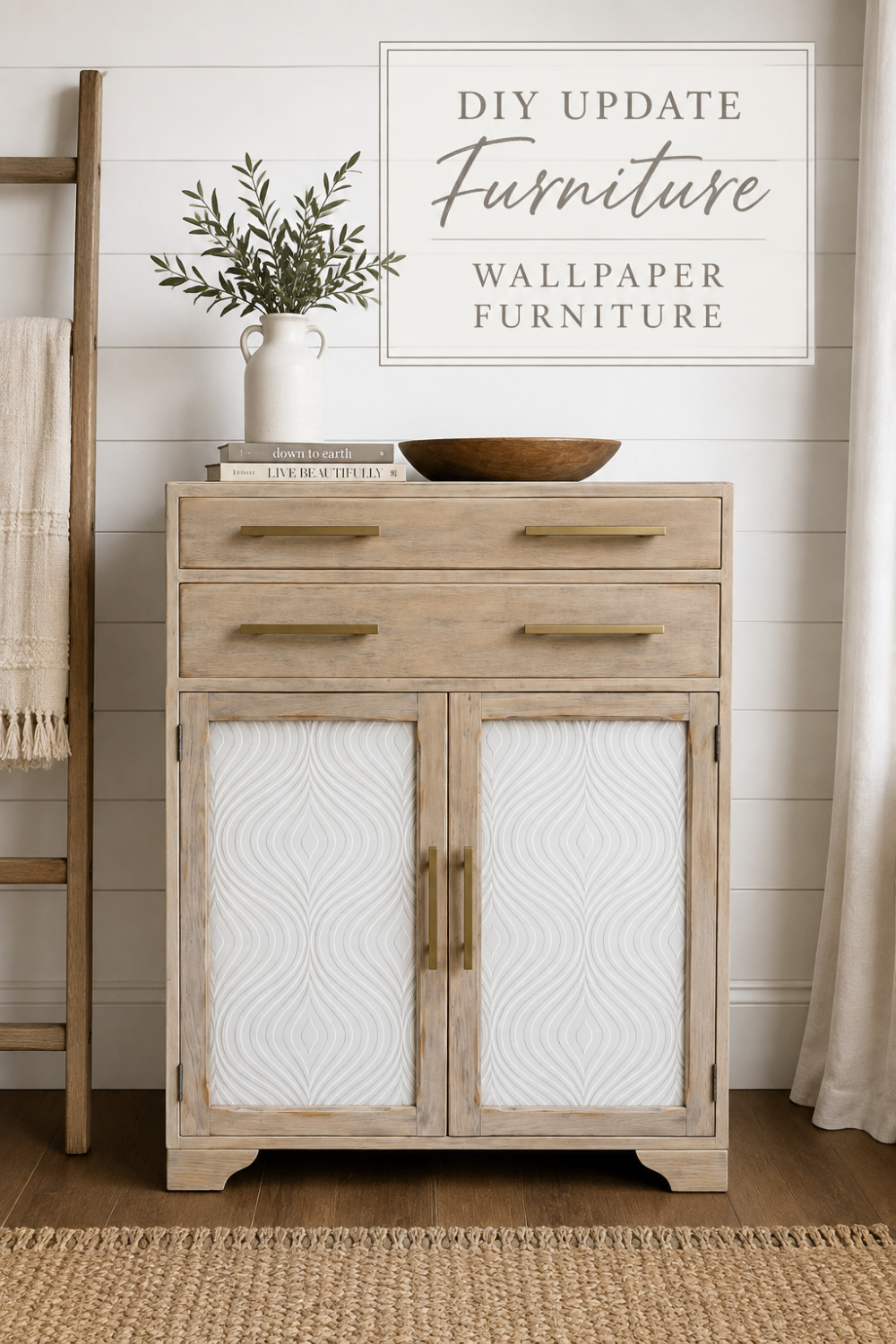 How To Update Furniture With Wallpaper: Easy Dresser Makeover