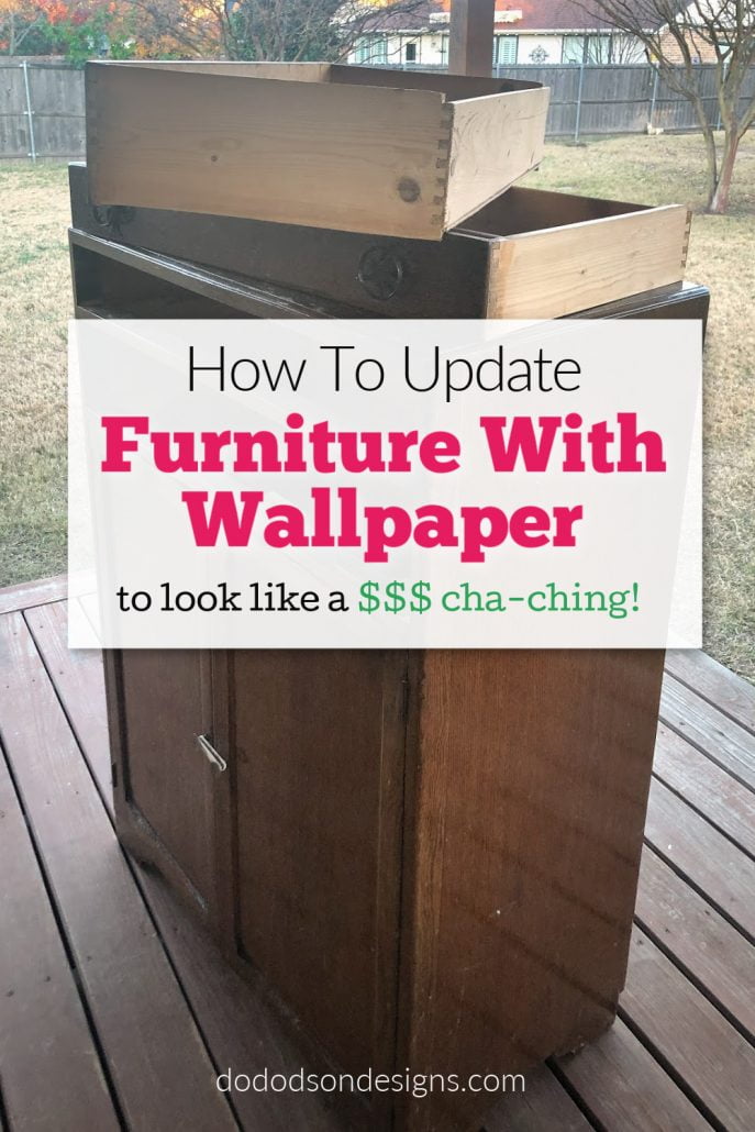 Did you know you can update furniture with inexpensive paintable wallpaper? It's an easy DIY and it is a total game changer in flipping furniture.