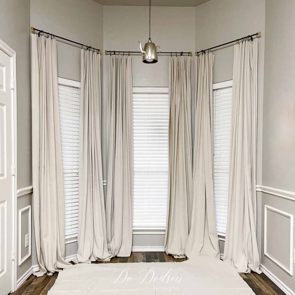 Easy DIY Drop Cloth Curtains No-Sew Method (Tutorial)