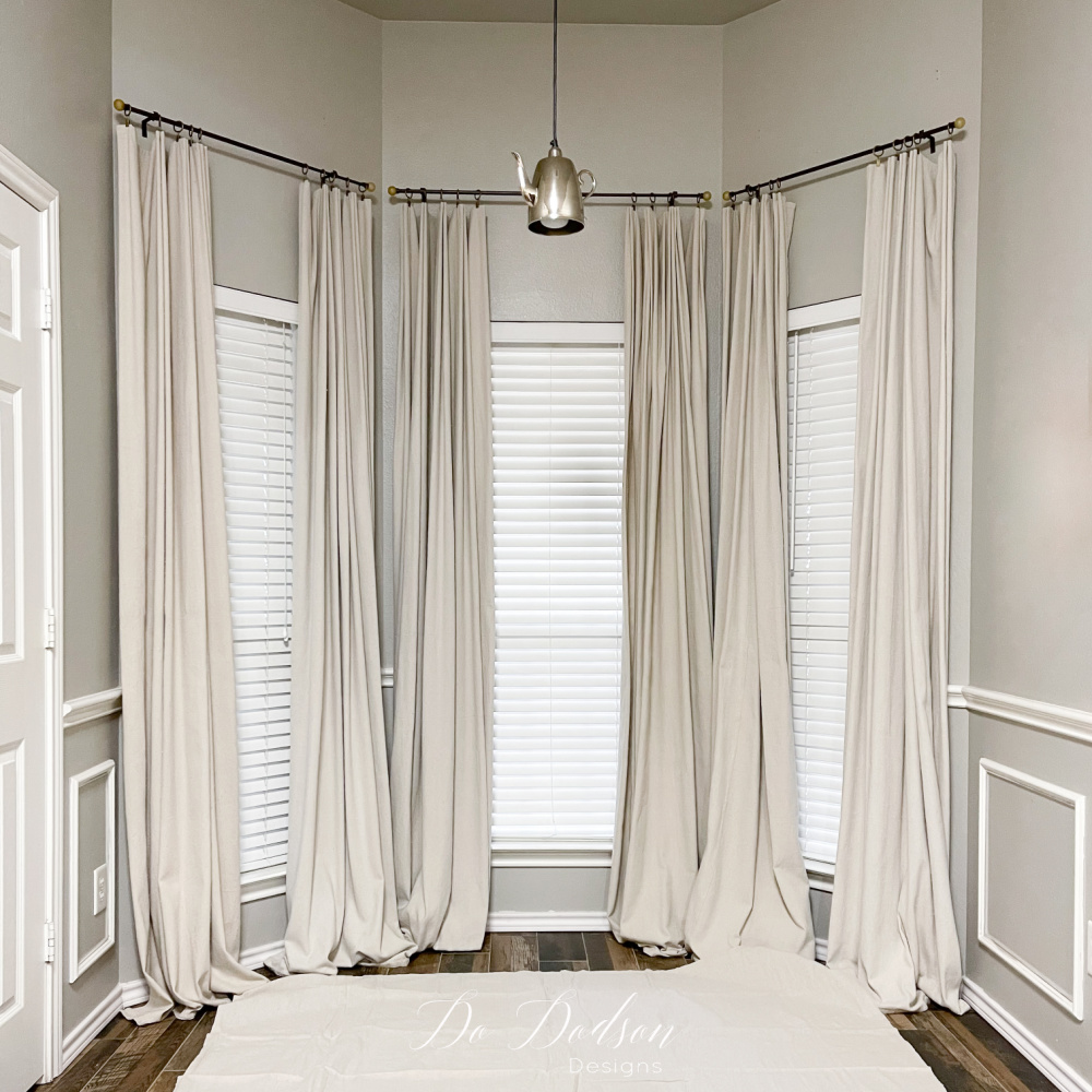 Easy DIY Drop Cloth Curtains No Sew Method Tutorial Do Dodson
