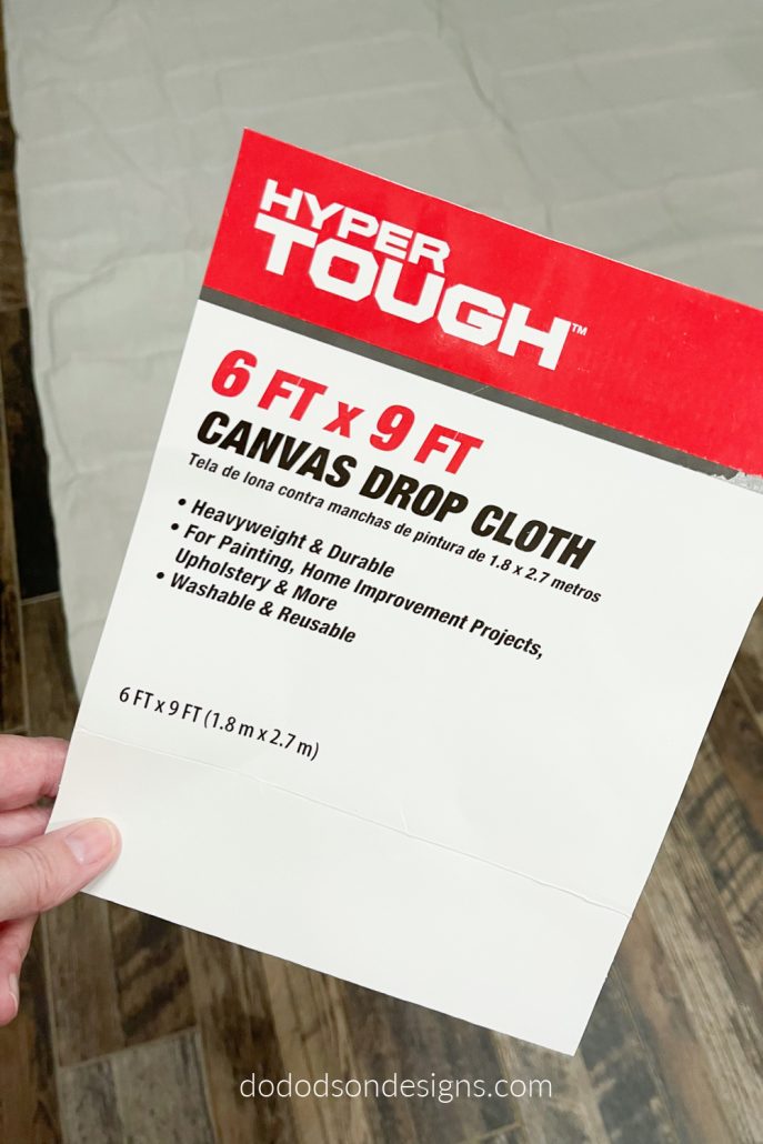 The best drop cloths to use for DIY no-sew curtains.