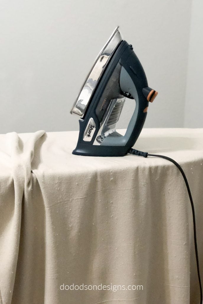 DIY drop cloth curtains should always be ironed in my honest opinion.
