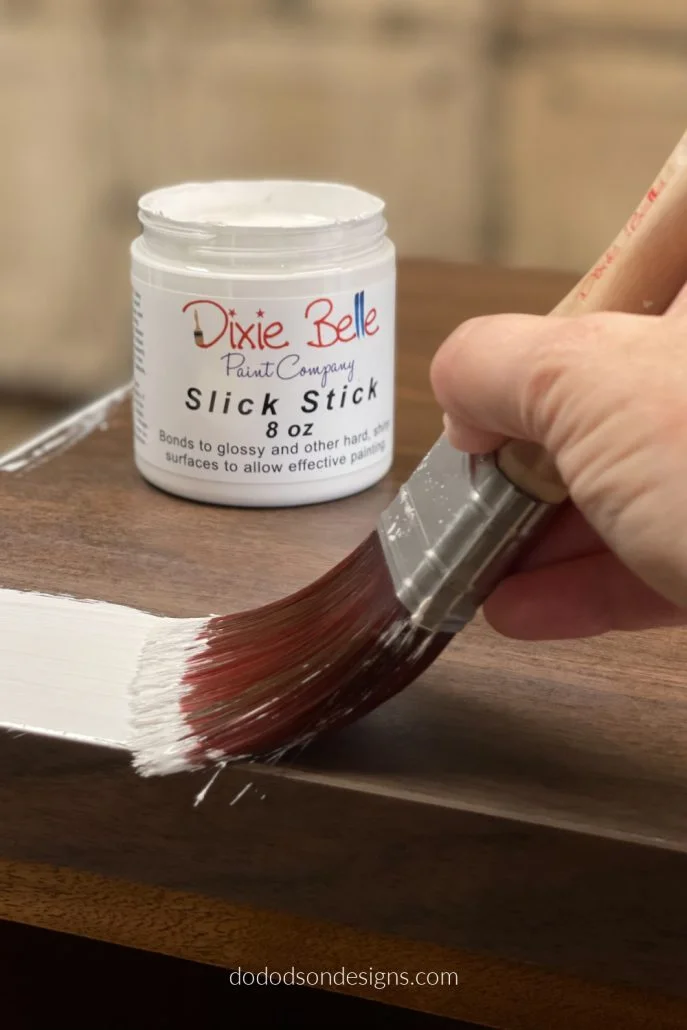 Always use a bonding primer before painting over laminate surfaces and furniture.