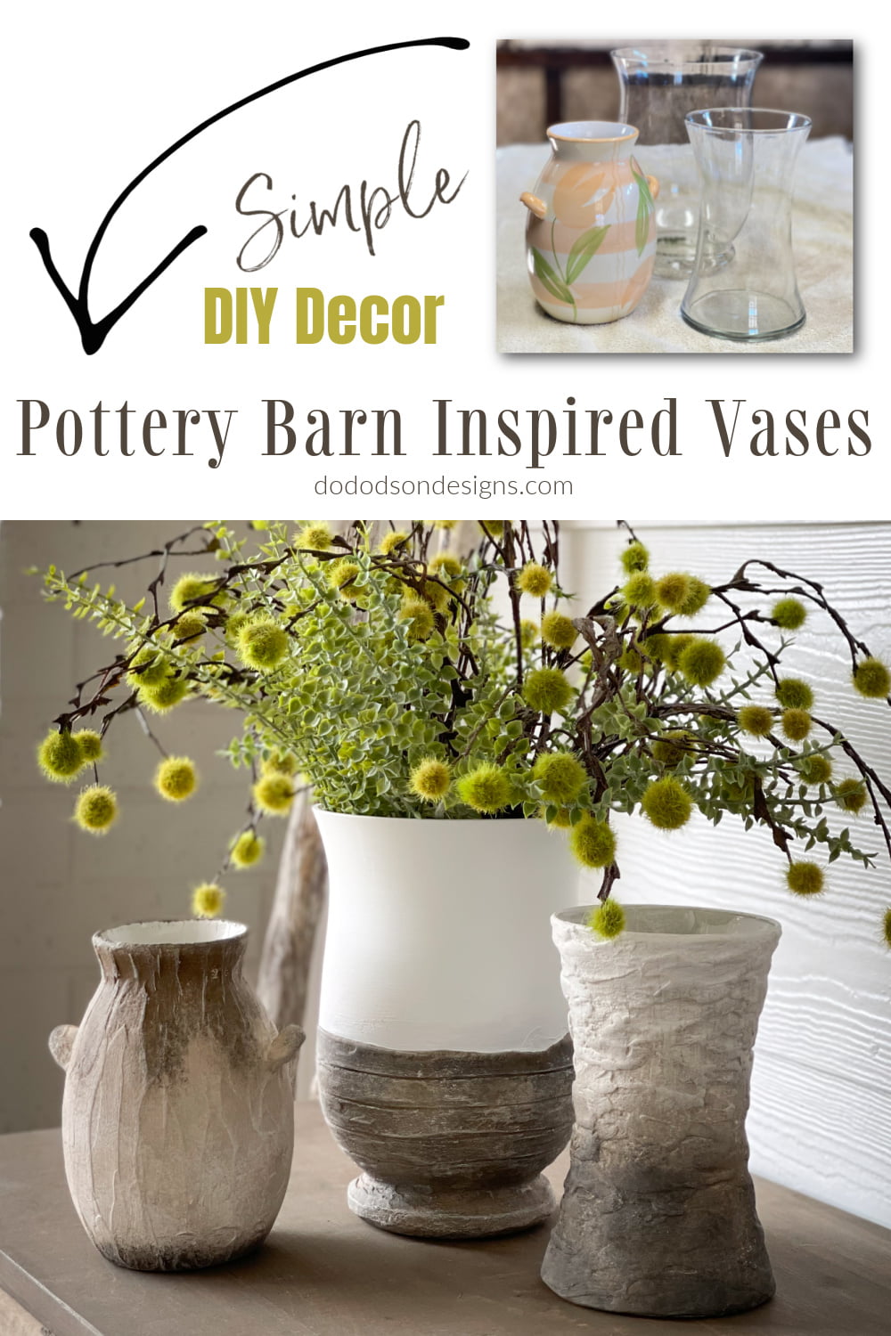 DIY Pottery Barn Vase - Easy Decor Update